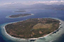 View of Island trawangan, meno and air